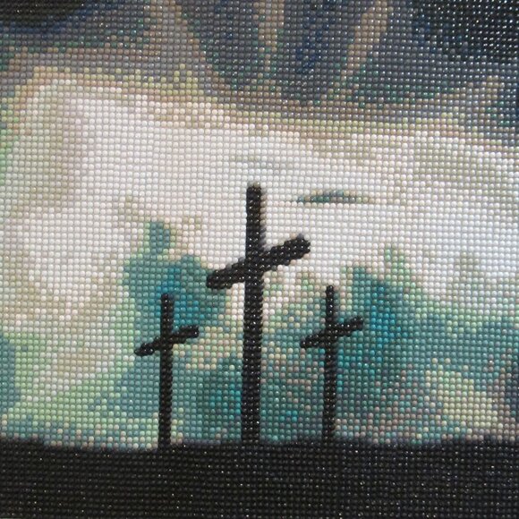 Three Crosses on the Hill Finished Diamond Art #12412025 - Picture 1 of 1